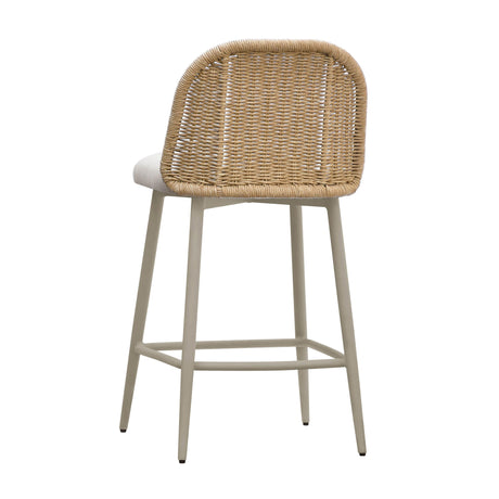 Alexa Performance Fabric Outdoor Stool by TOV Furniture at Eve Furniture
