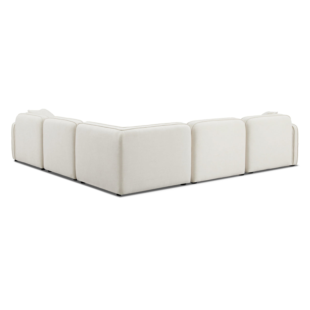 Travie Sand Upcycled Linen Modular L-Sectional by TOV Furniture at Eve Furniture