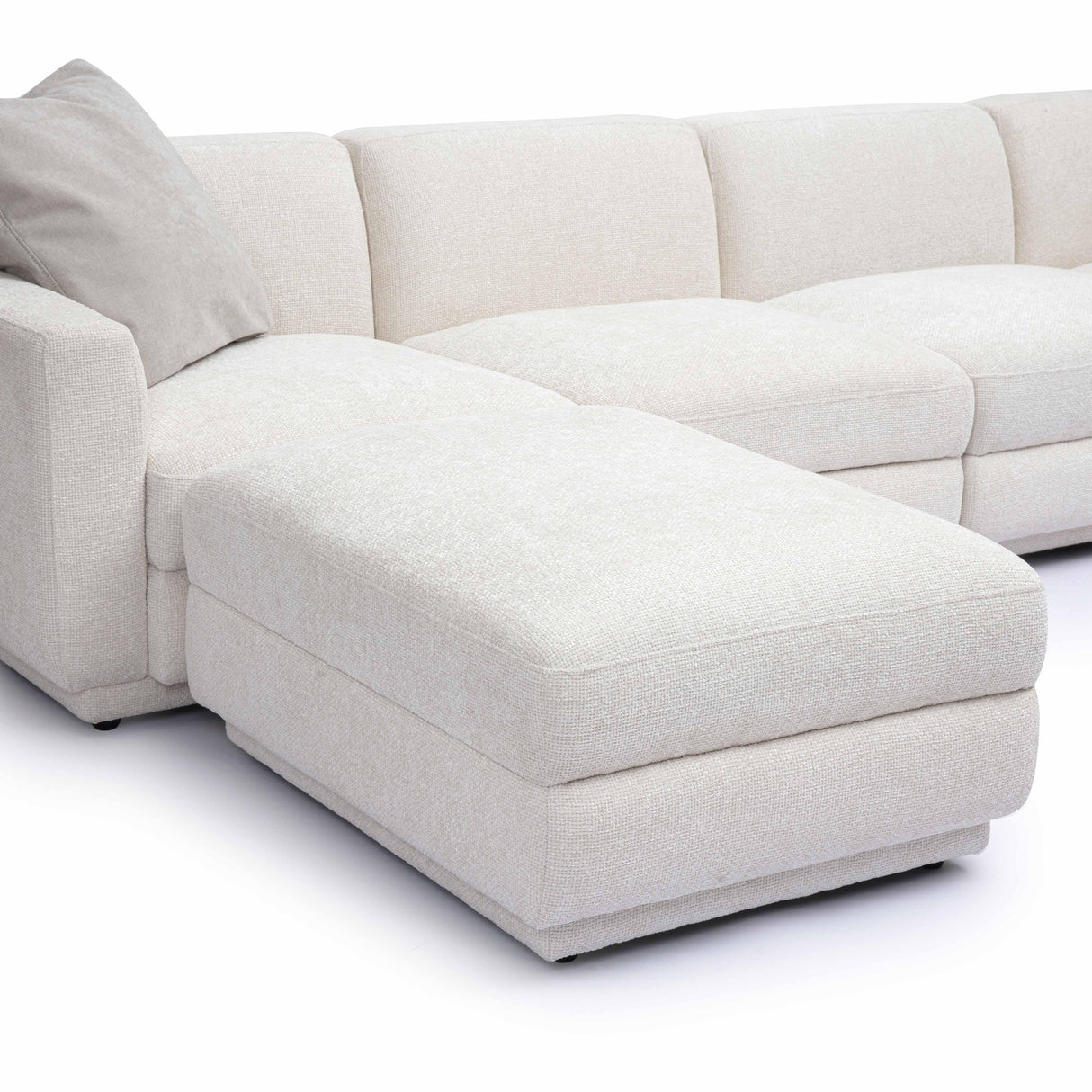 Perry Cream Chenille Modular U-Sectional by TOV Furniture at Eve Furniture