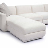 Perry Cream Chenille Modular U-Sectional by TOV Furniture at Eve Furniture