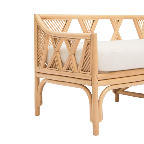Jayla Natural Rattan Bench by TOV Furniture at Eve Furniture