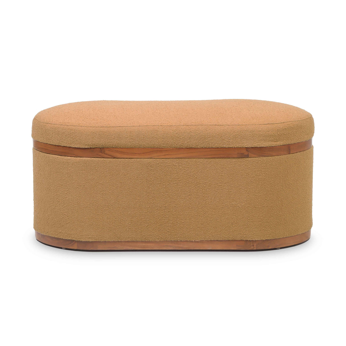 Olivier Boucle Oval Storage Ottoman by TOV Furniture at Eve Furniture