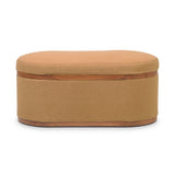 Olivier Boucle Oval Storage Ottoman by TOV Furniture at Eve Furniture