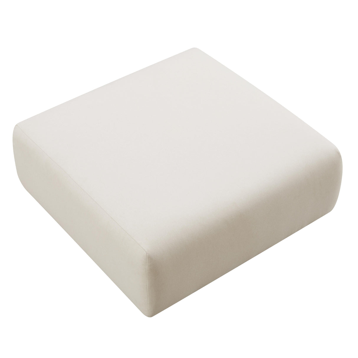 Hangover Cream Performance Linen Ottoman by TOV Furniture at Eve Furniture