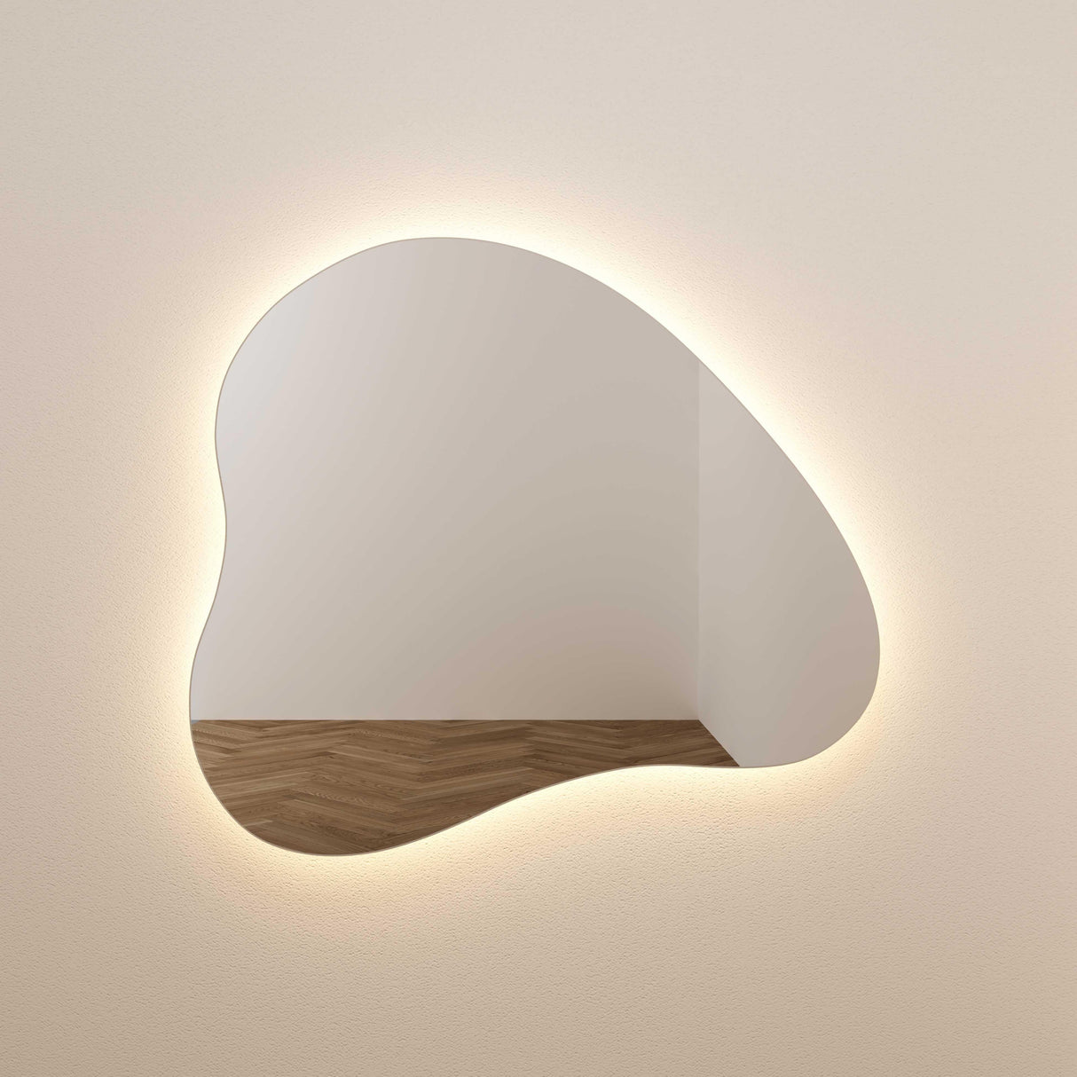 Phoebe LED Teardrop Wall Mirror by TOV Furniture at Eve Furniture
