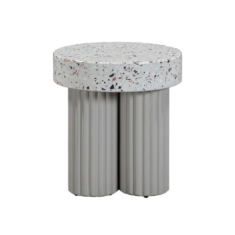 Clover Faux Terrazzo Indoor / Outdoor Round Side Table by TOV Furniture at Eve Furniture
