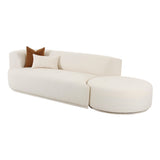 Fickle Cream Boucle 2-Piece Chaise Modular Sofa by TOV Furniture at Eve Furniture