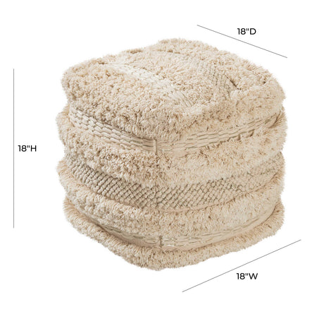 Yorba Cotton Pouf by TOV Furniture at Eve Furniture
