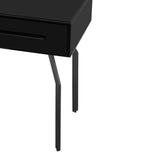 Santana Black Glass Side Table by TOV Furniture at Eve Furniture