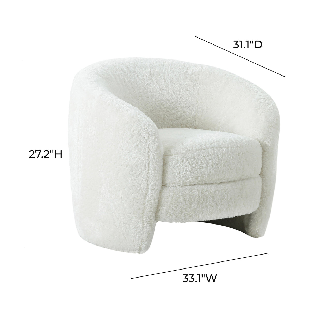 Dakota Faux Shearling Armchair by TOV Furniture at Eve Furniture