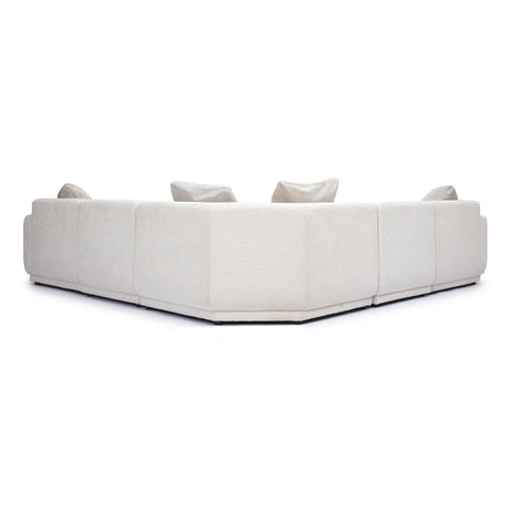 Perry Cream Chenille Modular L-Sectional by TOV Furniture at Eve Furniture