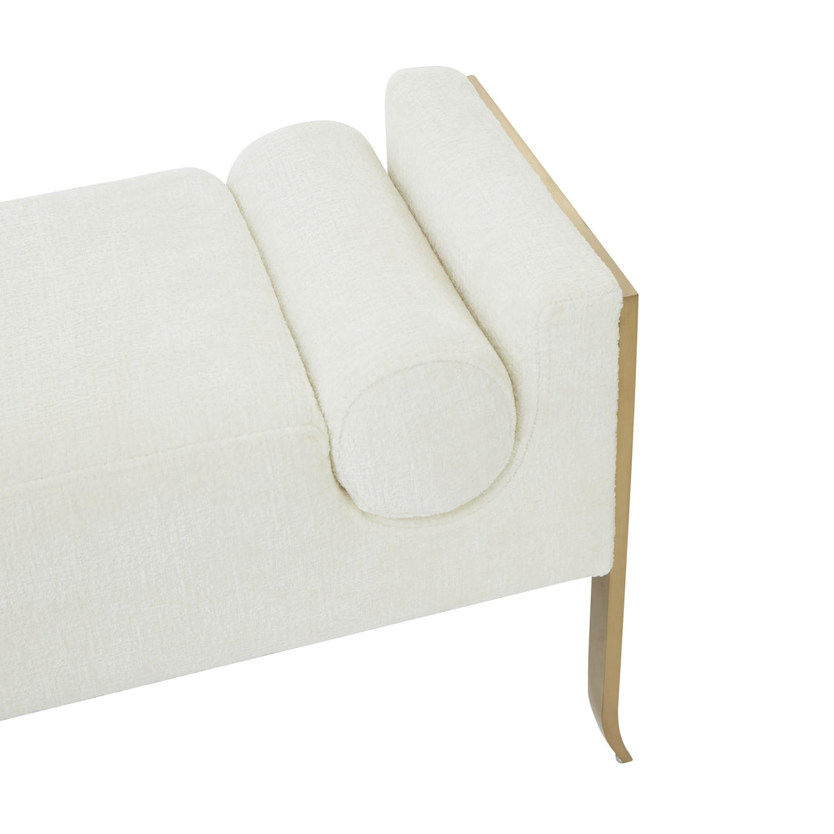 Ines Textured Velvet Bench by TOV Furniture at Eve Furniture