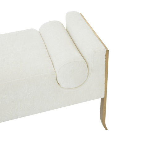 Ines Textured Velvet Bench by TOV Furniture at Eve Furniture