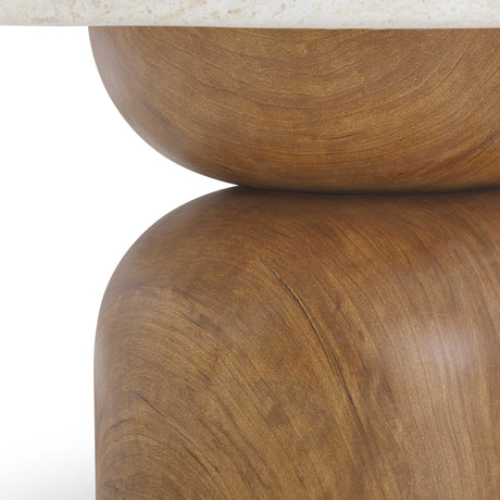 Cynthia Travertine Concrete Indoor / Outdoor Coffee Table by TOV Furniture at Eve Furniture