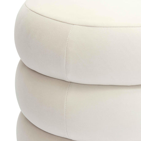 Stefanie Velvet Ottoman by TOV Furniture at Eve Furniture