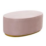 Scarlett Velvet Oval Ottoman by TOV Furniture at Eve Furniture