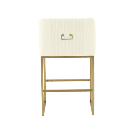 Lisa Pleated Velvet Counter Stool by Inspire Me! Home Decor by TOV Furniture at Eve Furniture