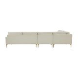 Serena Velvet Large L-Sectional by TOV Furniture at Eve Furniture