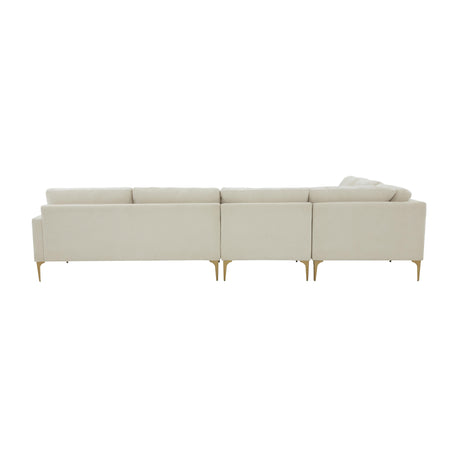 Serena Velvet Large L-Sectional by TOV Furniture at Eve Furniture