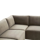 Willow Velvet Modular 5-Piece L Sectional by TOV Furniture at Eve Furniture