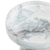 Zara Aegean Marble Indoor / Outdoor Side Table by TOV Furniture at Eve Furniture