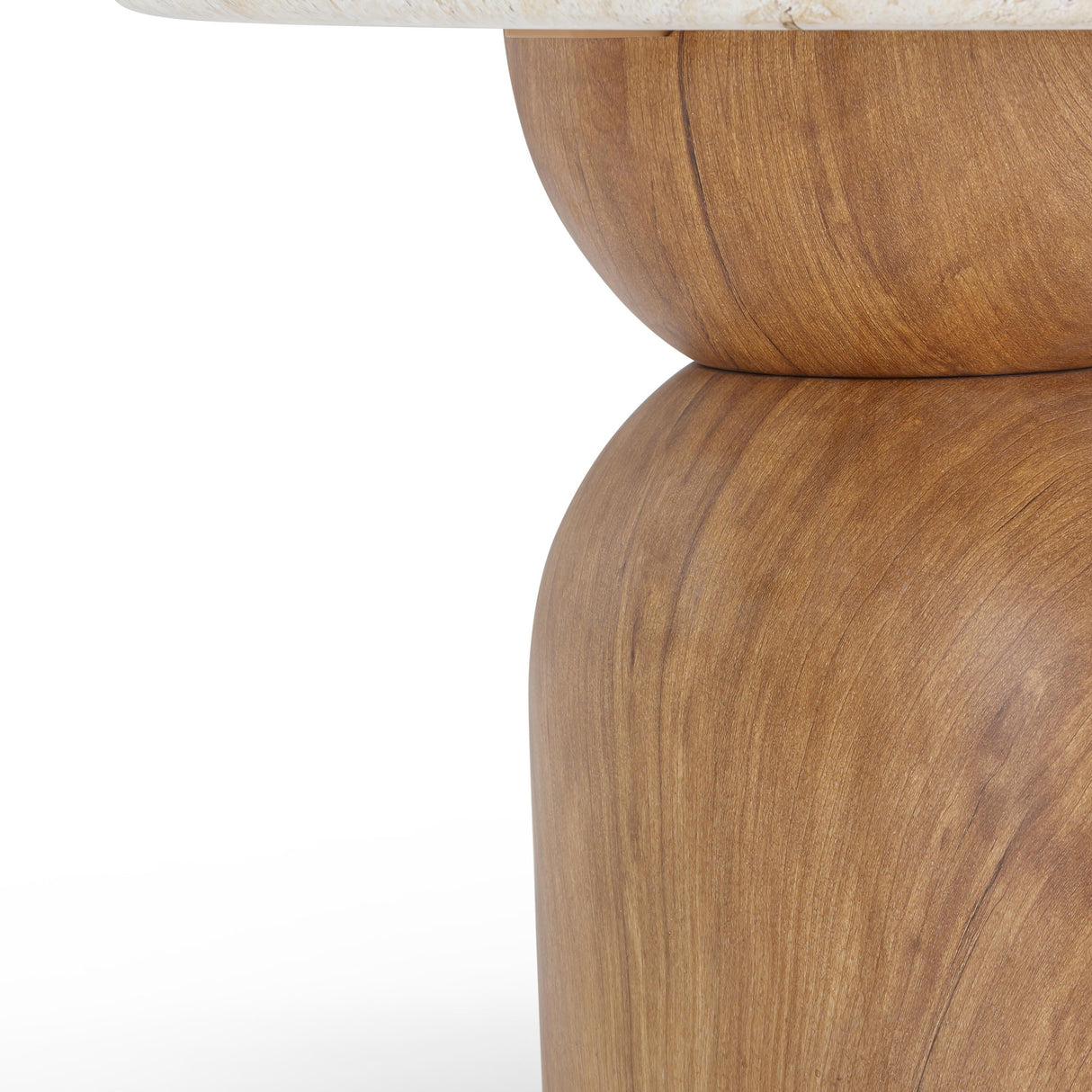 Cynthia Travertine Concrete Indoor / Outdoor Side Table by TOV Furniture at Eve Furniture