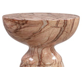 Rue Marble Indoor / Outdoor Round Side Table by TOV Furniture at Eve Furniture