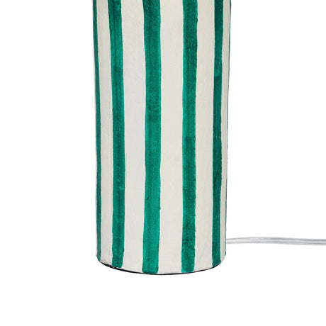 Ravello Green Striped Papier Mache Table Lamp by TOV Furniture at Eve Furniture