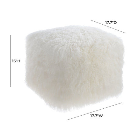 Tibetan Sheep Pouf by TOV Furniture at Eve Furniture