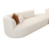 Fickle Cream Boucle 3-Piece Modular Sectional by TOV Furniture at Eve Furniture