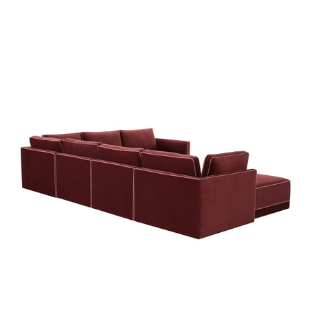 Willow Velvet Modular Large Chaise Sectional by TOV Furniture at Eve Furniture