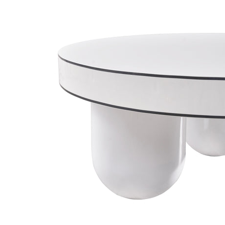 Jasper White Glossy Coffee Table by TOV Furniture at Eve Furniture