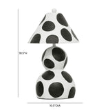 Lerici Black and White Papier Mache Table Lamp by TOV Furniture at Eve Furniture