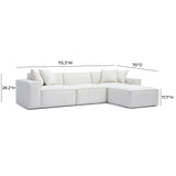 Mindy Chenille Basketweave Modular Sectional by TOV Furniture at Eve Furniture