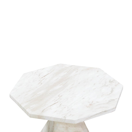 Esme Faux Marble Indoor / Outdoor Round Side Table by TOV Furniture at Eve Furniture