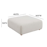 Hangover Cream Boucle Ottoman by TOV Furniture at Eve Furniture