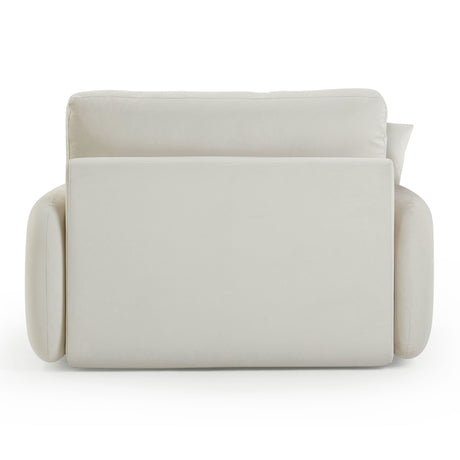 Rachelle Cream Velvet Lounge Chair by TOV Furniture at Eve Furniture