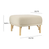 Desiree Velvet Ottoman by TOV Furniture at Eve Furniture