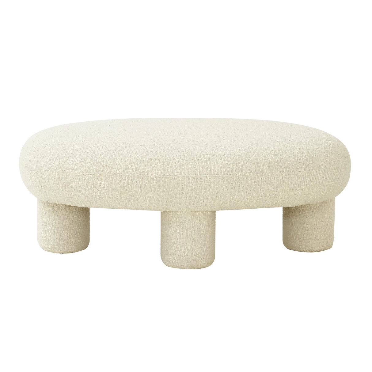 Discus Boucle Ottoman by TOV Furniture at Eve Furniture