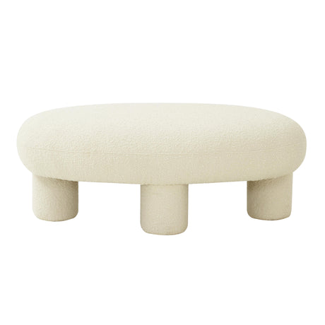 Discus Boucle Ottoman by TOV Furniture at Eve Furniture