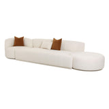 Fickle Cream Boucle 3-Piece Chaise Modular Sofa by TOV Furniture at Eve Furniture