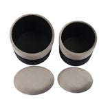 Gigi Grey Storage Ottomans - Set of 2 by TOV Furniture at Eve Furniture