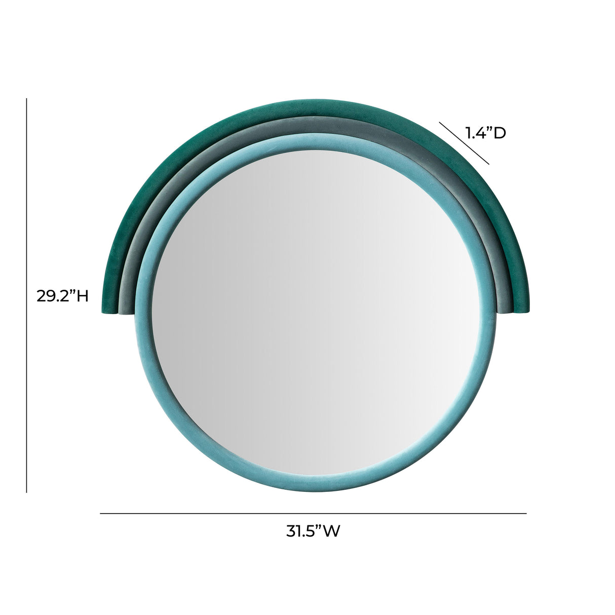Lally Velvet Round Wall Mirror by TOV Furniture at Eve Furniture