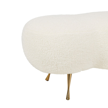 Welsh Faux Shearling Bench by TOV Furniture at Eve Furniture