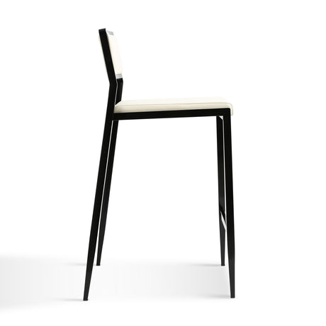 Gale Performance Vegan Leather Stackable Stool - Set of 2 by TOV Furniture at Eve Furniture