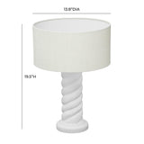 Rapunzel White and Cream Table Lamp by TOV Furniture at Eve Furniture