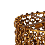Nirsa Brass Chain Link 3-Tier Chandelier by TOV Furniture at Eve Furniture