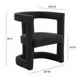 Ada Black Boucle Chair by TOV Furniture at Eve Furniture