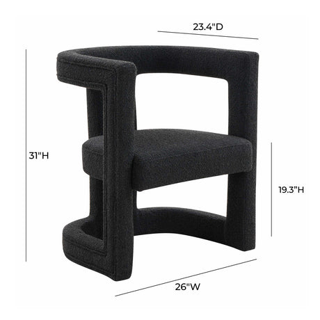Ada Black Boucle Chair by TOV Furniture at Eve Furniture