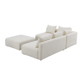 Hangover Cream Boucle 4-Piece Modular Chaise Sectional by TOV Furniture at Eve Furniture